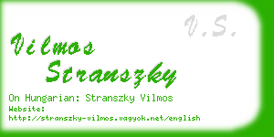 vilmos stranszky business card